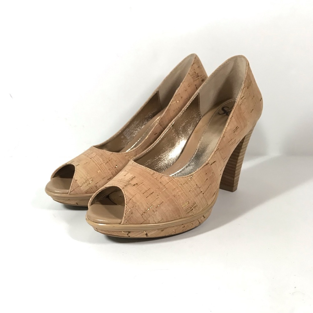 Sofft Ramona II 7N Cork Pumps Block Heels